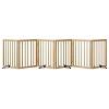 Algherohein Dog Gate for Inside,Bamboo Freestanding Pet Gate for Doorways