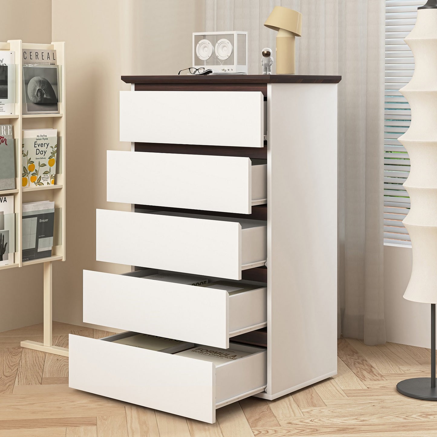 Algherohein Chest of Drawers White Dressers for Bedroom