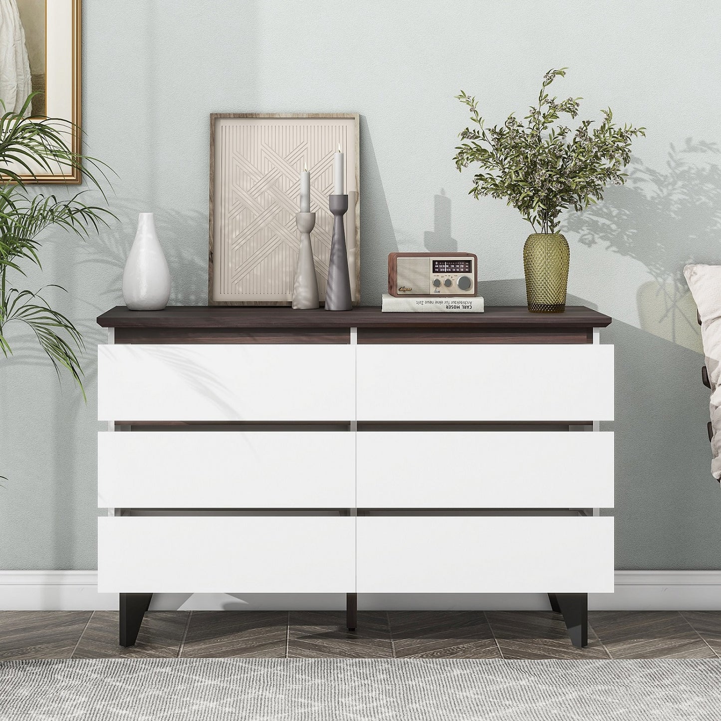 Algherohein Chest of Drawers White Dressers for Bedroom