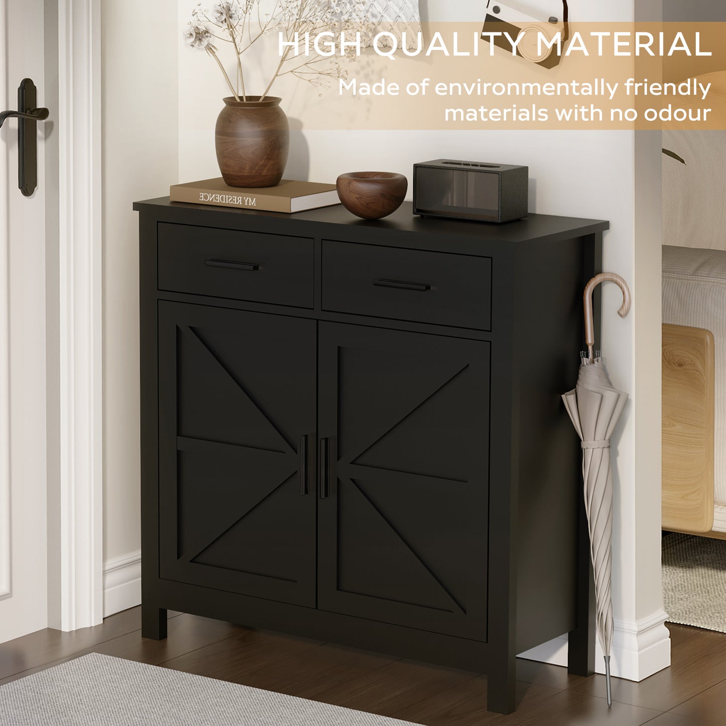 Algherohein Kitchen Sideboards and Buffet Cabinet with Storage,Storage Cabinets with 2 Drawer