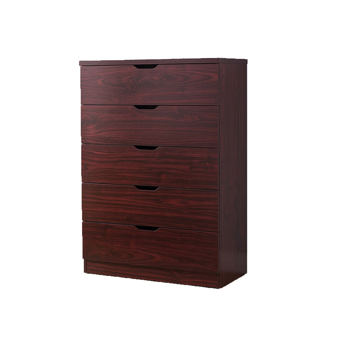 Algherohein Wood Tall Dresser with 5 Drawer for Bedroom,Storage Cabinet Chest of Drawers,Adult