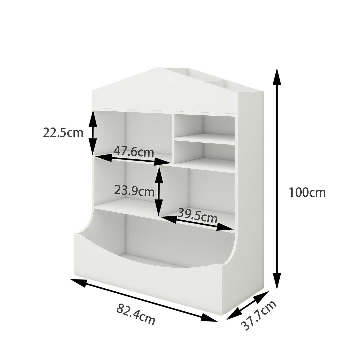 Smart FENDEE Wooden Kids Bookcase,Toy Box for Kids Room