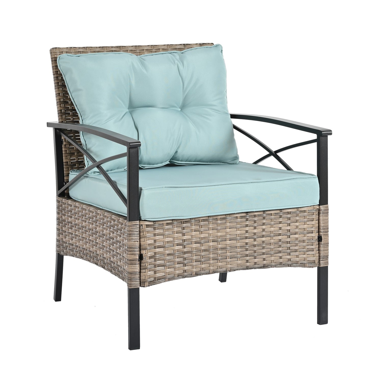 Algherohein 4 Piece Patio Furniture Sets with Patio Table and Chairs,Outdoor Cushions