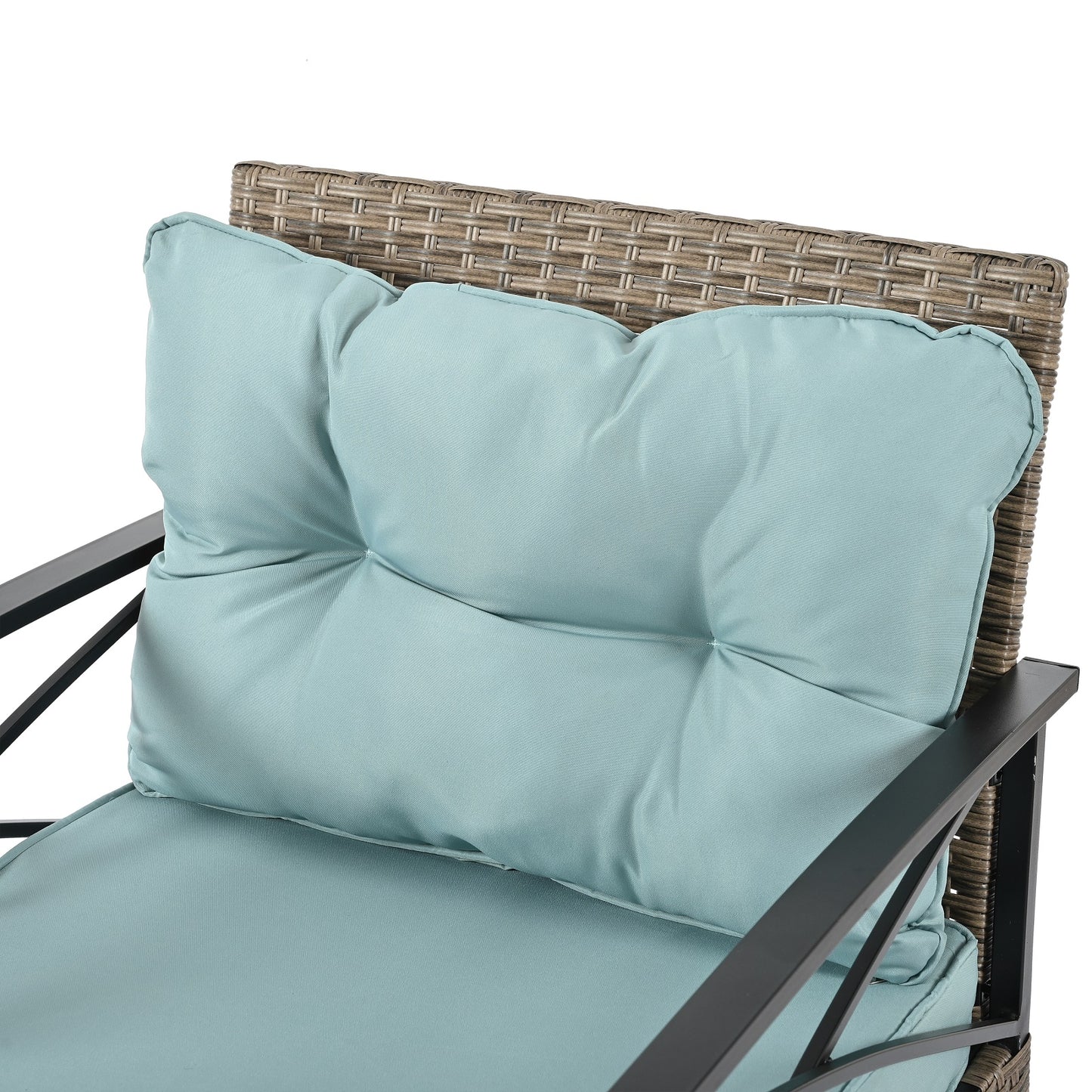 Algherohein 4 Piece Patio Furniture Sets with Patio Table and Chairs,Outdoor Cushions
