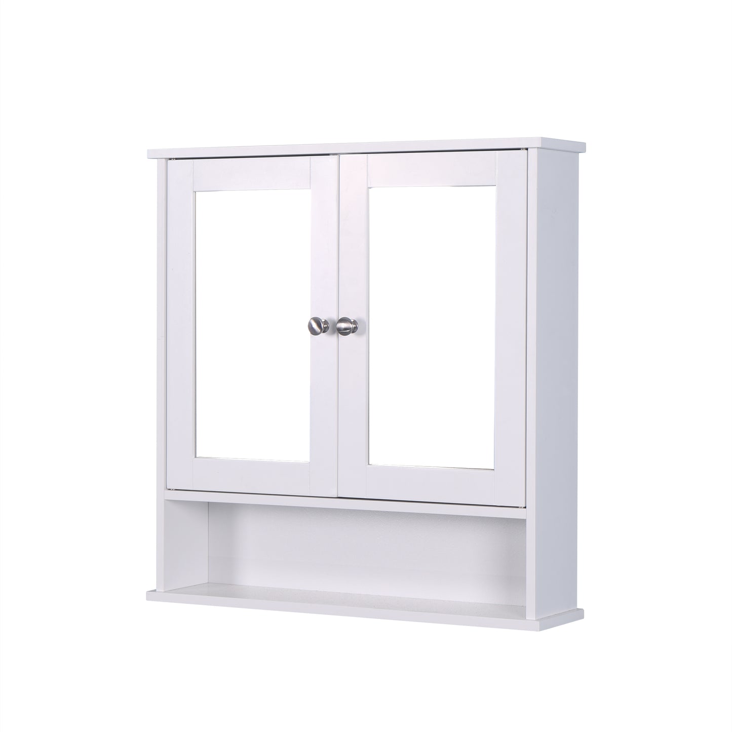 Algherohein Bathroom Cabinet Storage with Mirror,Medicine Cabinet over The Toilet Shelf,White
