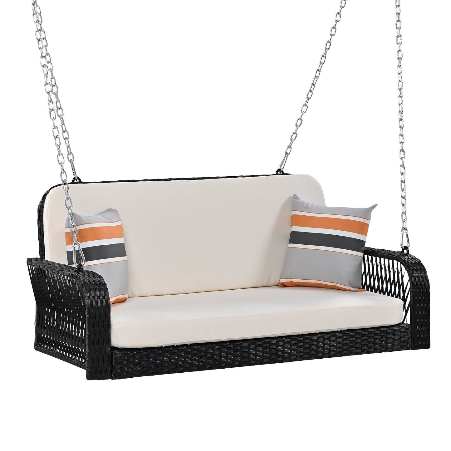Algherohein 2-3 Seat Outside Porch Swing Set for Adults,Patio Garden Swing Hanging Chair