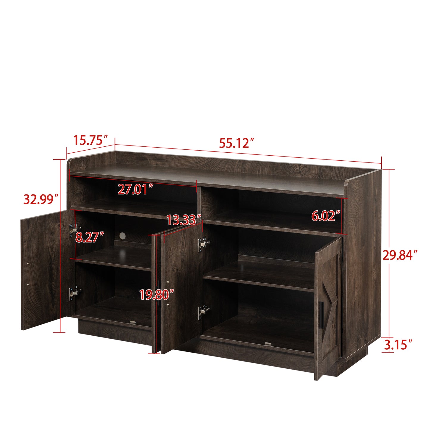 Algherohein Dressers for Bedroom,Storage Cabinets with Doors and Shelves