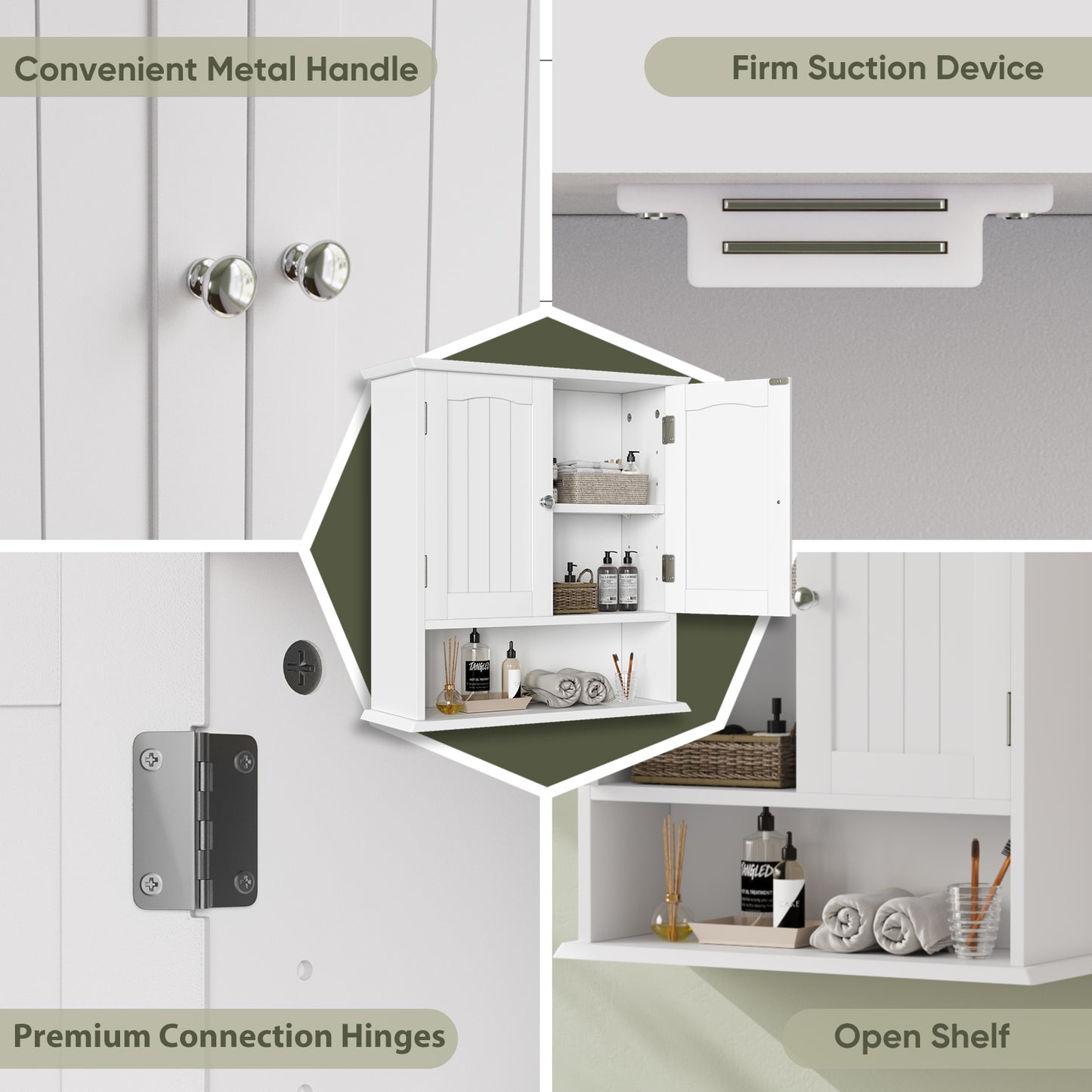 Algherohein Bathroom Medicine Cabinet