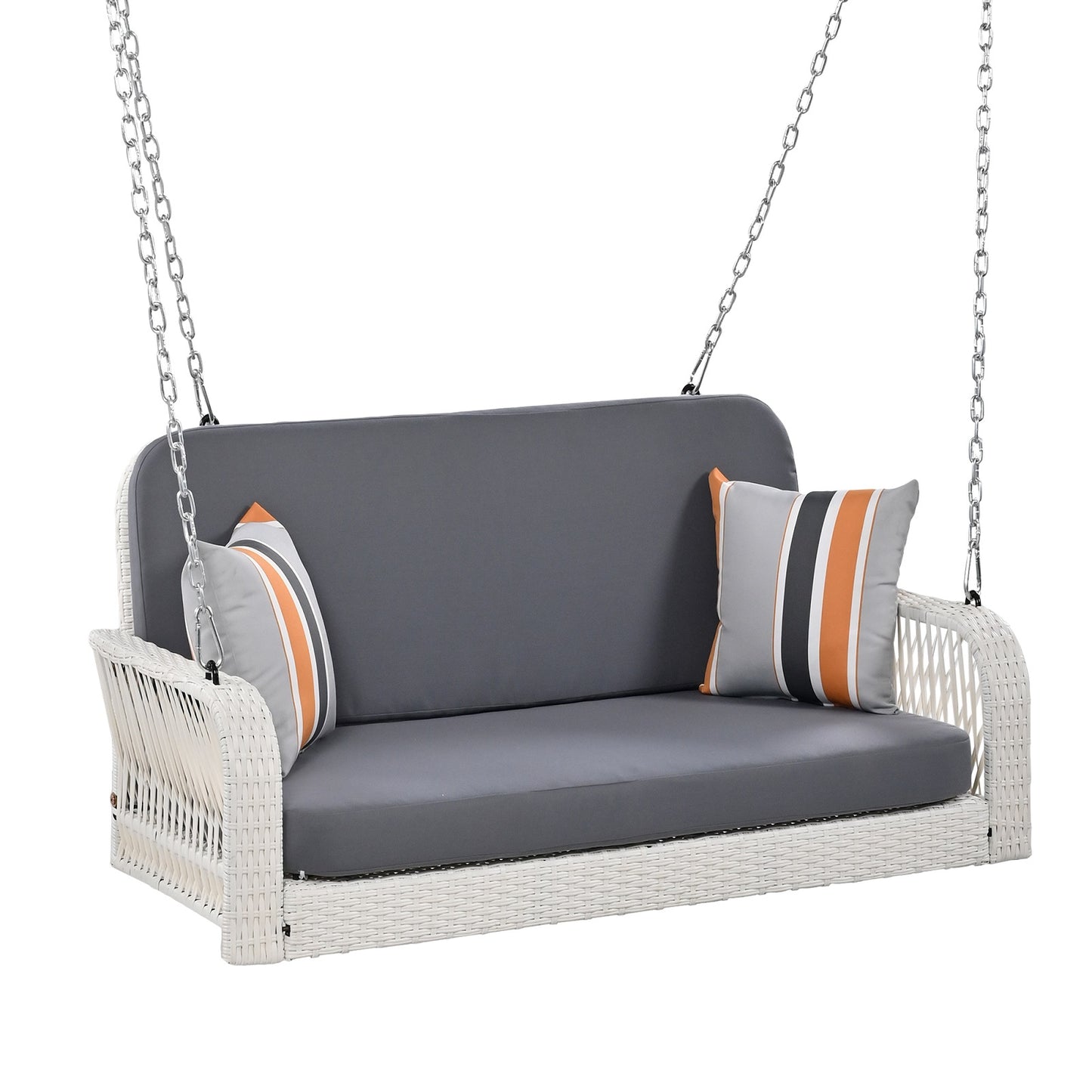 Algherohein 2-3 Seat Outside Porch Swing Set for Adults,Patio Garden Swing Hanging Chair