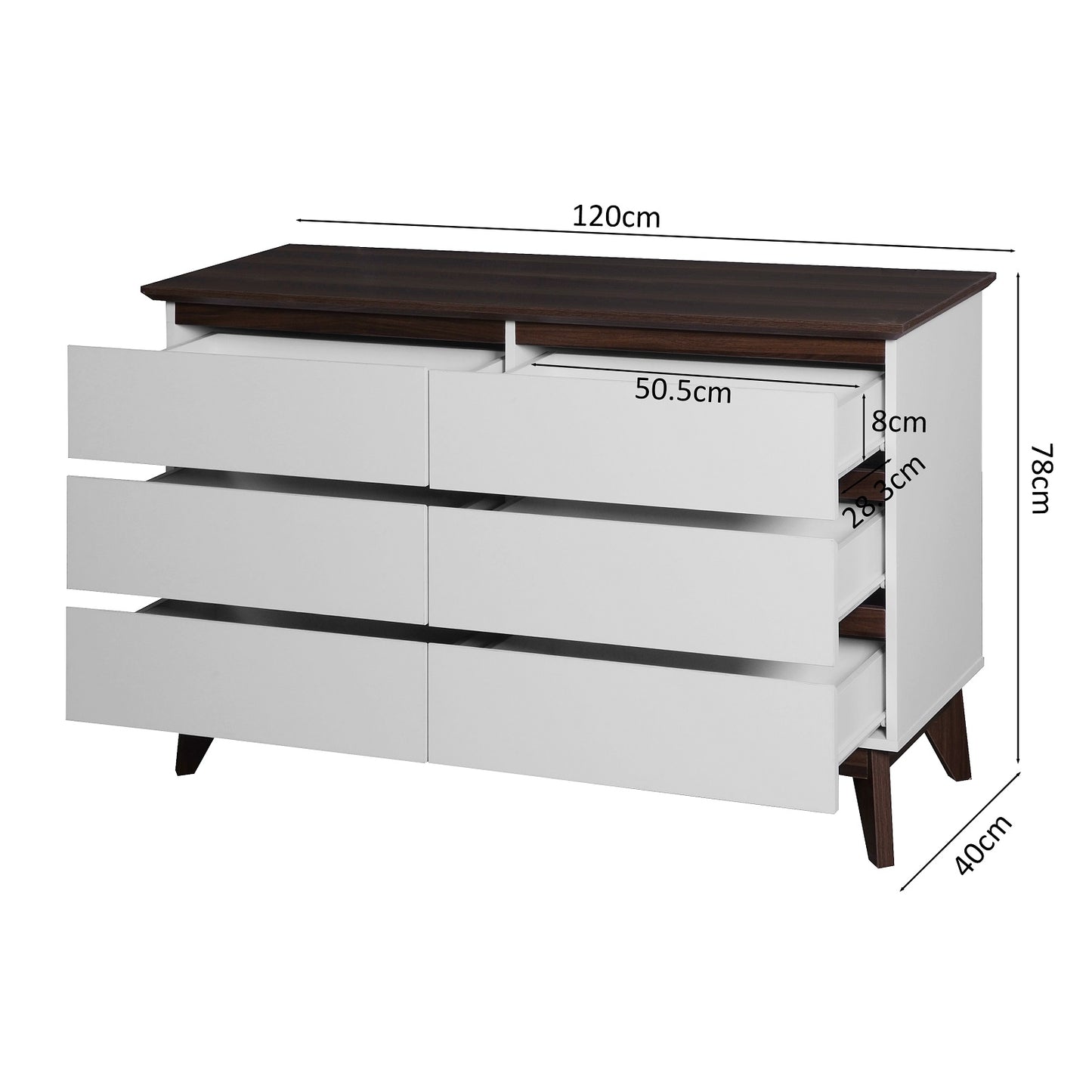 Algherohein Chest of Drawers White Dressers for Bedroom