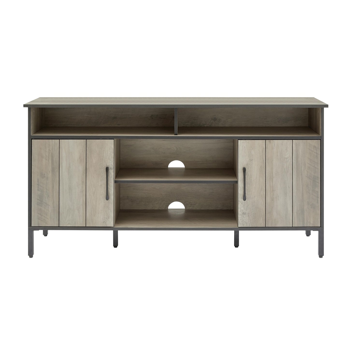 Algherohein Modern TV Stand for 65 inch,58in Length Entertainment Center for TVs Shelves Cabinets