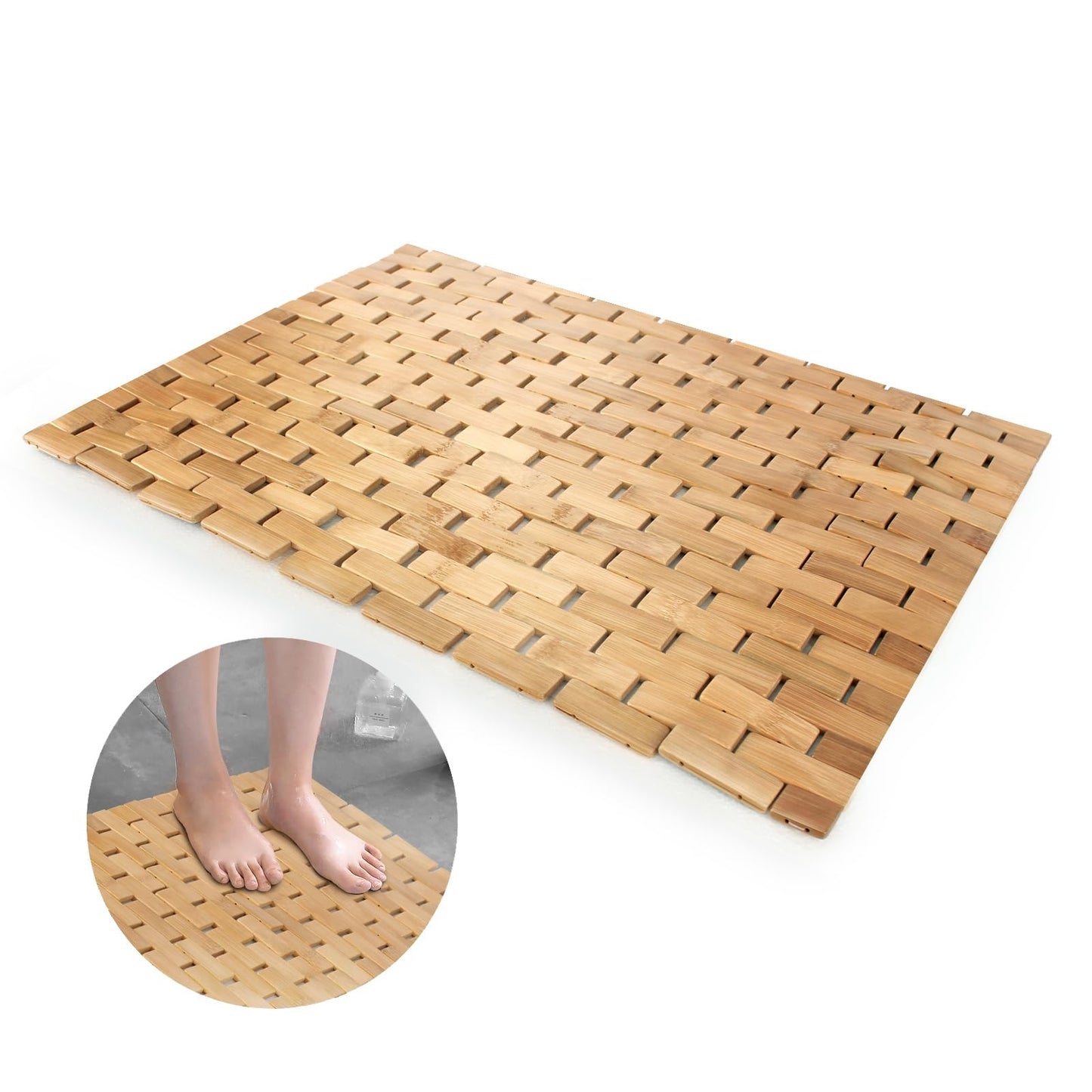 Smuxee Foldable Bath Shower Mat,Non Slip Bathtub Mat,Indoor and Outdoor Use