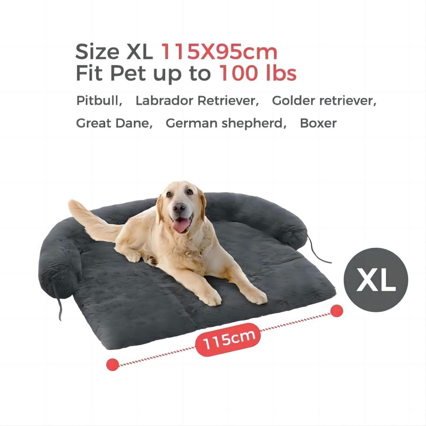 Algherohein Dog Beds for Large Medium Small Size,Washable Dog Crate Mat Pet Bed