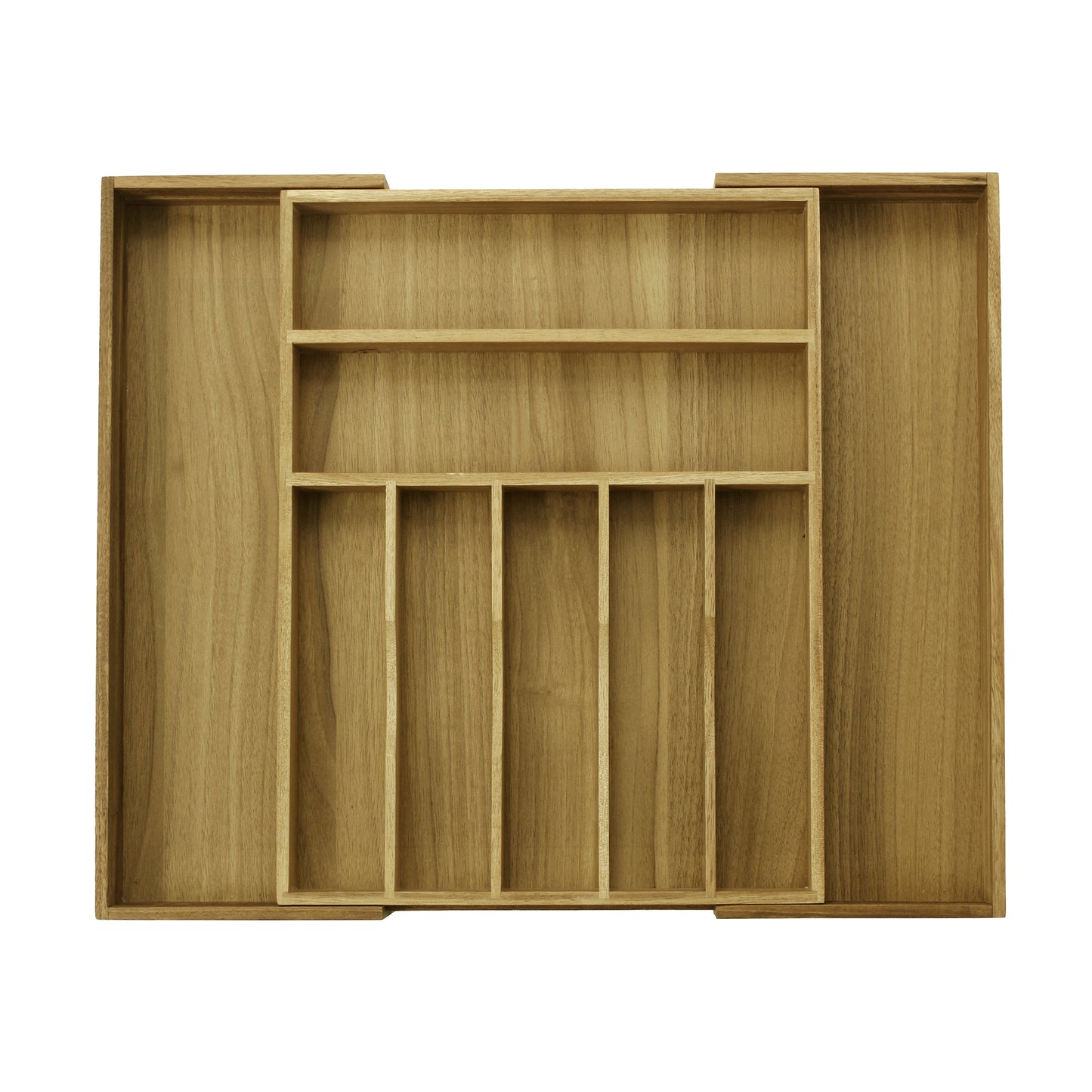 Semiocthome Acacia Wood Silverware Organizer Kitchen Storage Drawers Utensil Holder