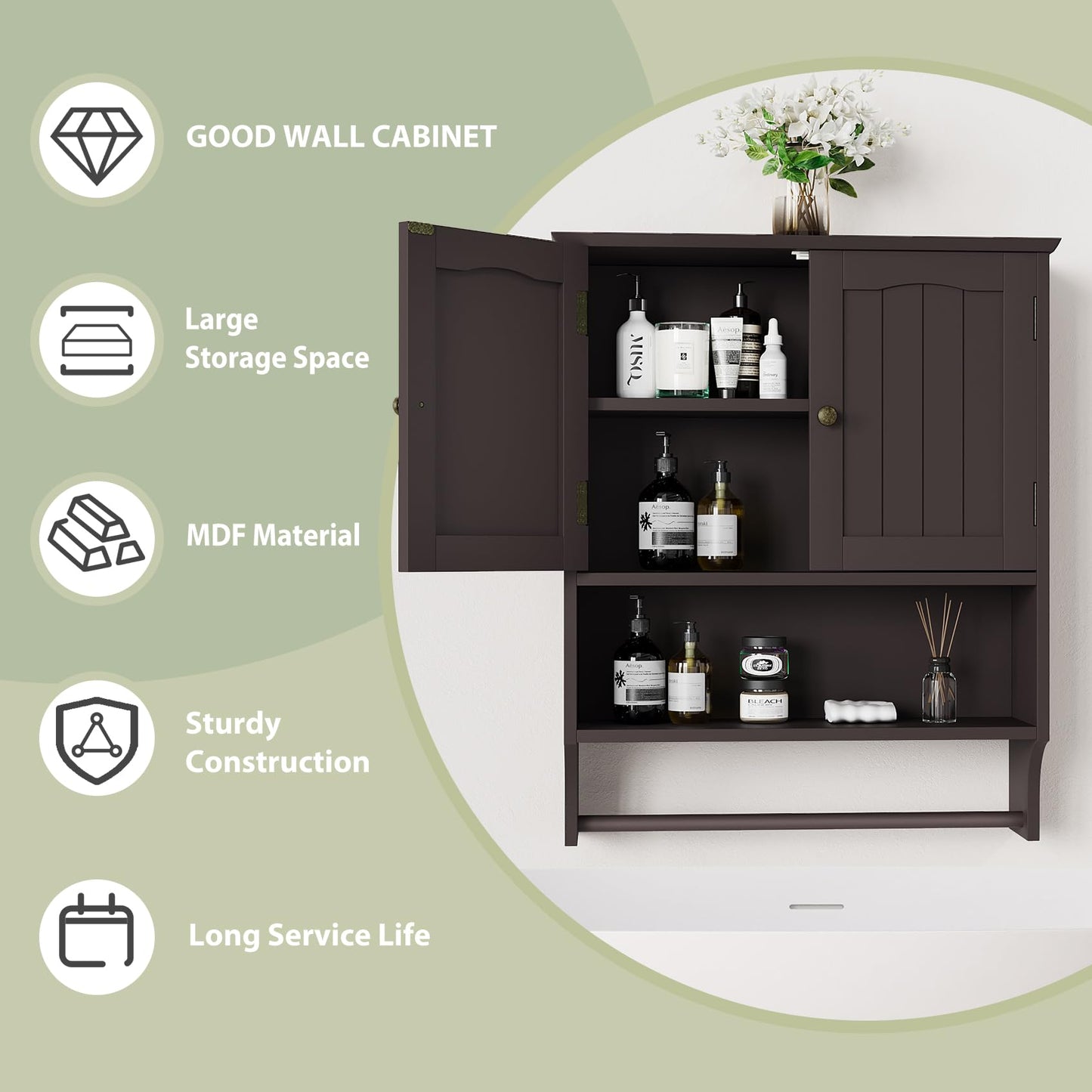 Algherohein Bathroom Medicine Cabinet