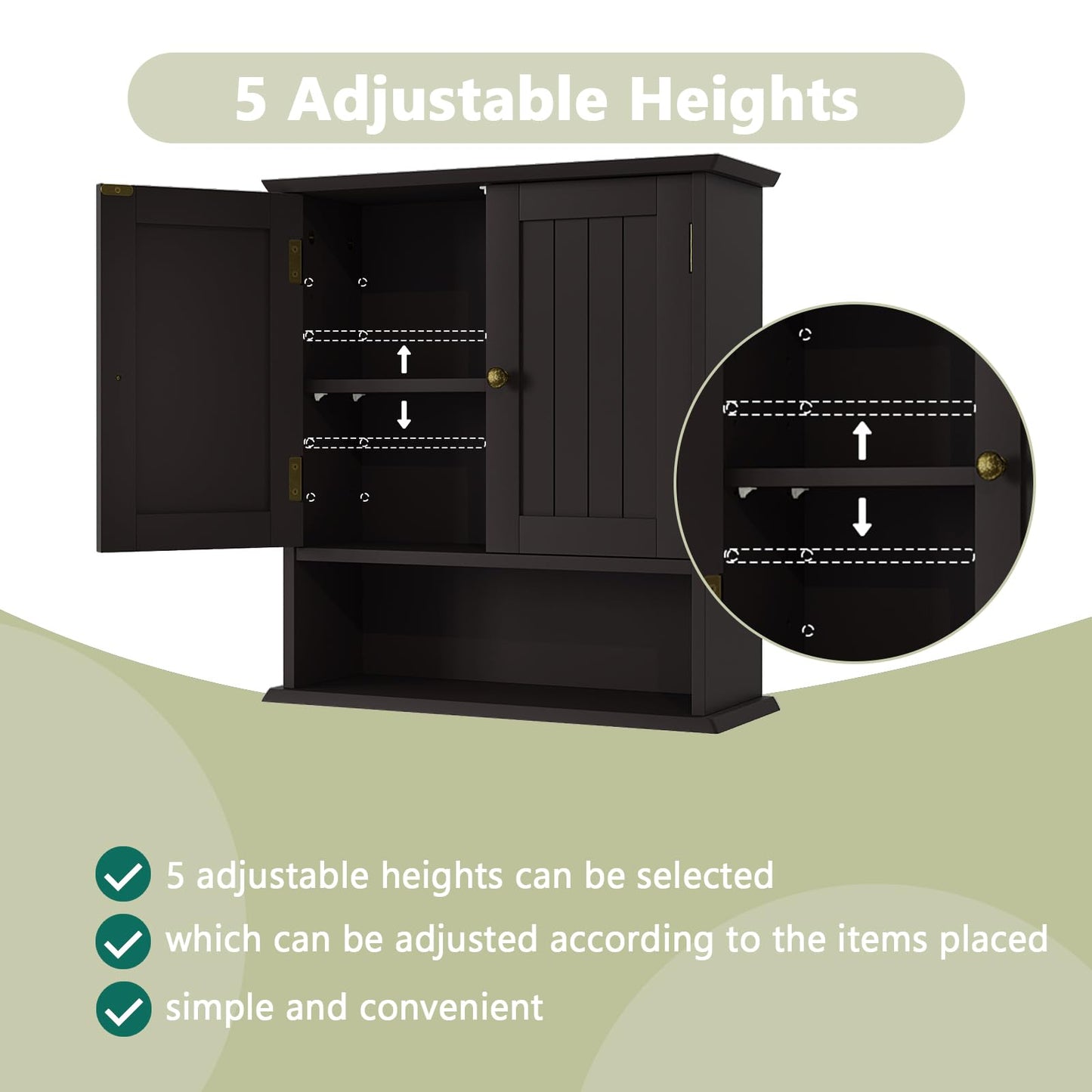 Algherohein Bathroom Medicine Cabinet