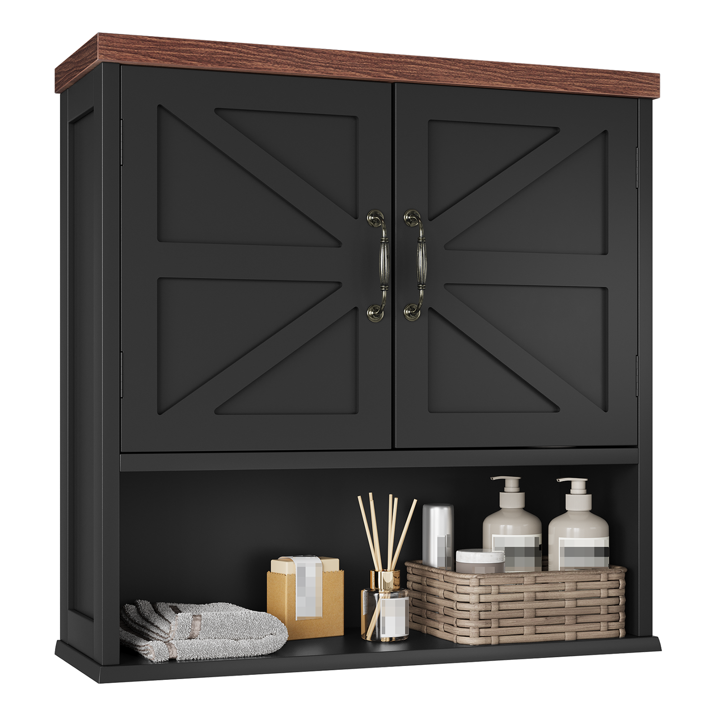 Smuxee Bathroom Cabinet Storage with Bathroom Shelf, Over the Toilet Storage Wall Cabinet
