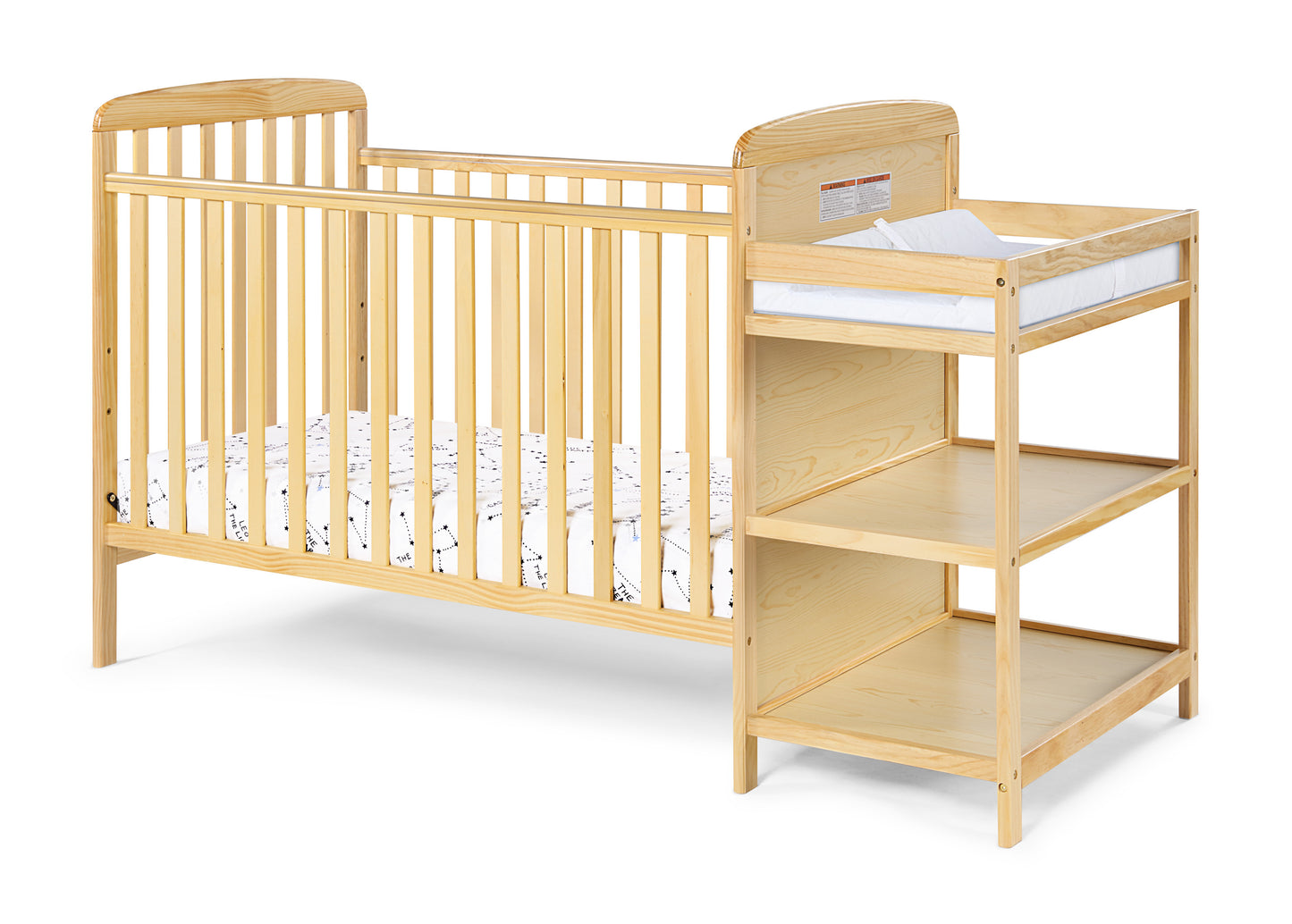 Ramsey 3-in-1 Convertible Crib and Changer Combo Natural