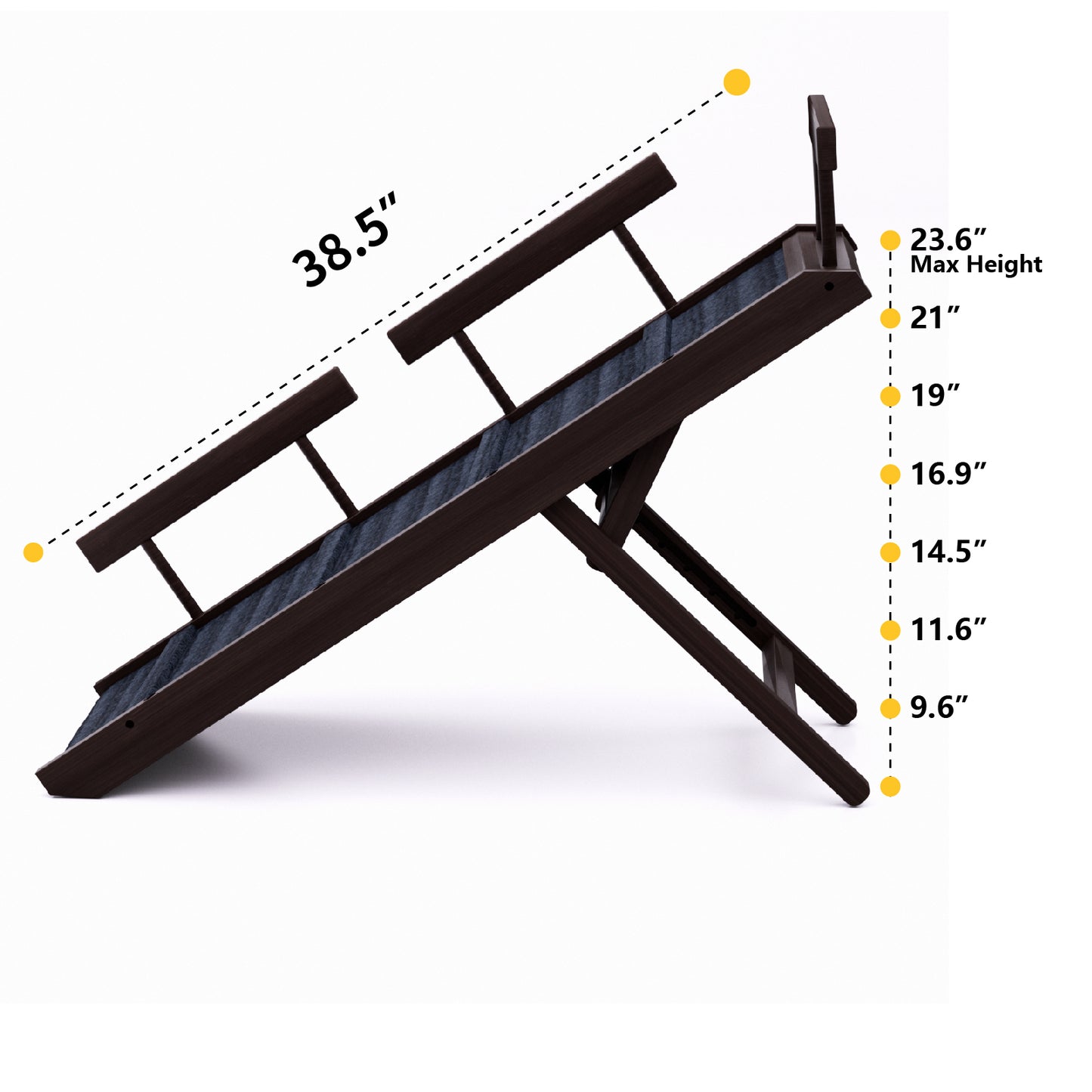 Wooden Folding Pet Ramp for Dog Cat with Carpet