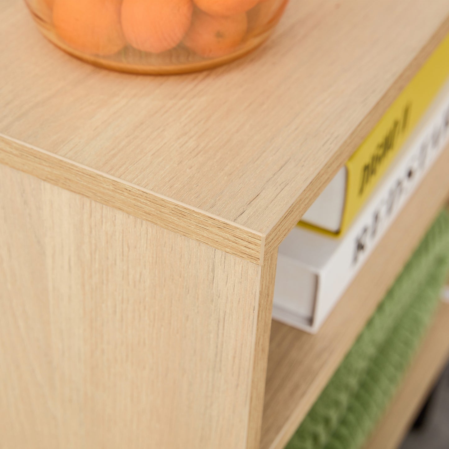 Modern simple storage cabinet MDF Board bedside cabinet rattan bedside cabinet Small household furniture bedside table