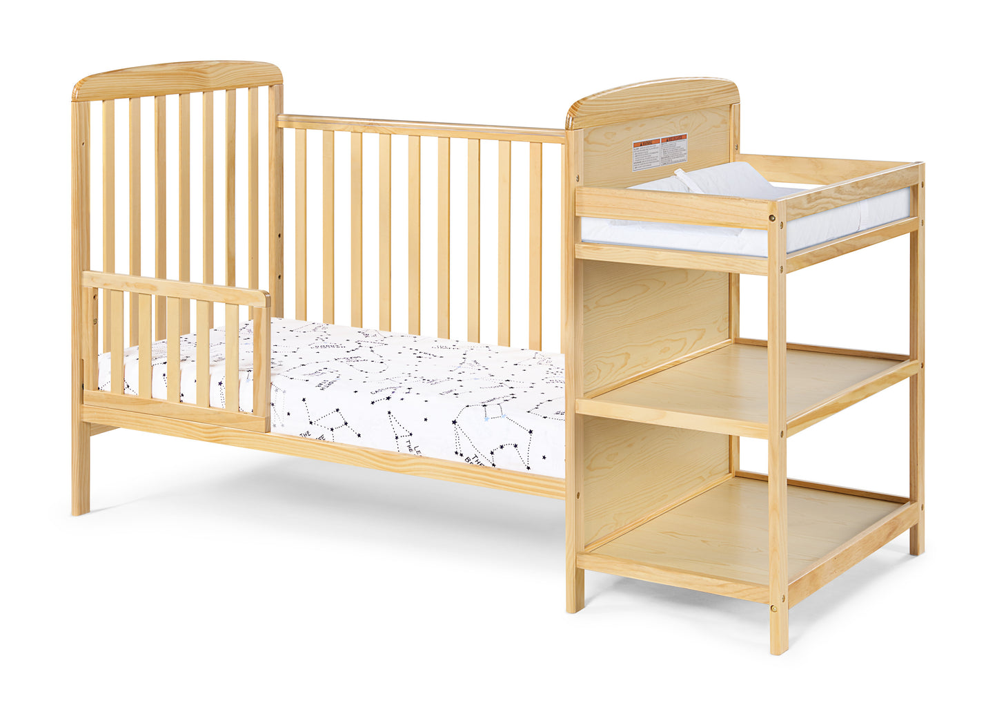 Ramsey 3-in-1 Convertible Crib and Changer Combo Natural