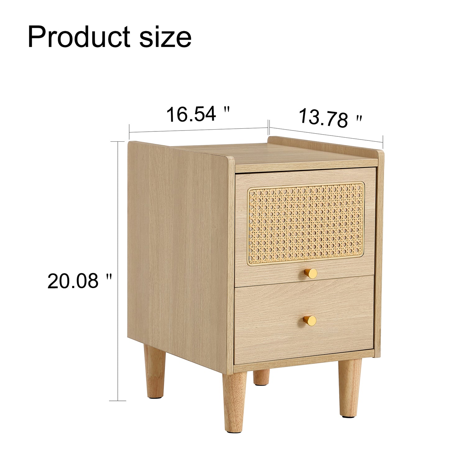 Modern simple storage cabinet MDF Board bedside cabinet rattan bedside cabinet Small household furniture bedside table