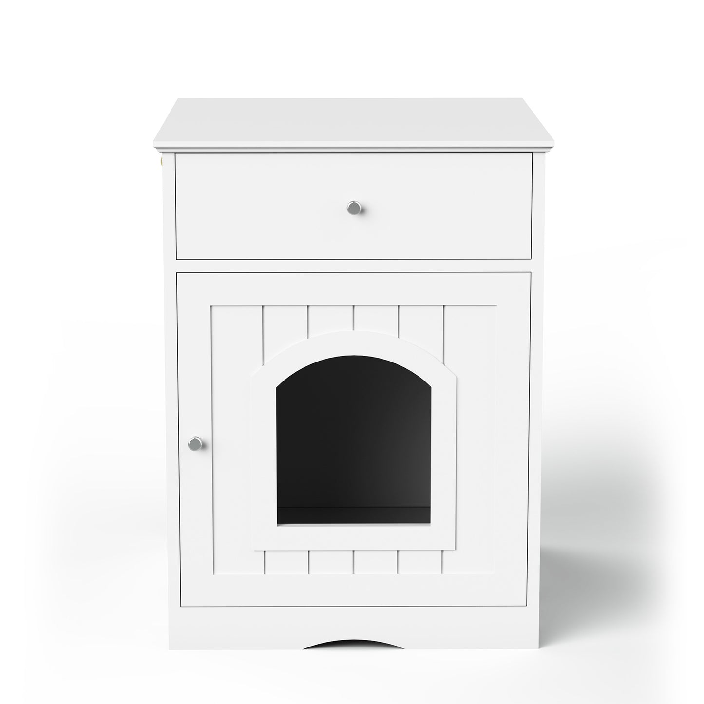 Algherohein Wooden Multi-Function Pet Cat House, Cat Condo Nightstand with Drawer,Vibrant Life
