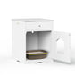 Algherohein Wooden Multi-Function Pet Cat House, Cat Condo Nightstand with Drawer,Vibrant Life