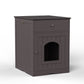 Algherohein Wooden Multi-Function Pet Cat House, Cat Condo Nightstand with Drawer,Vibrant Life