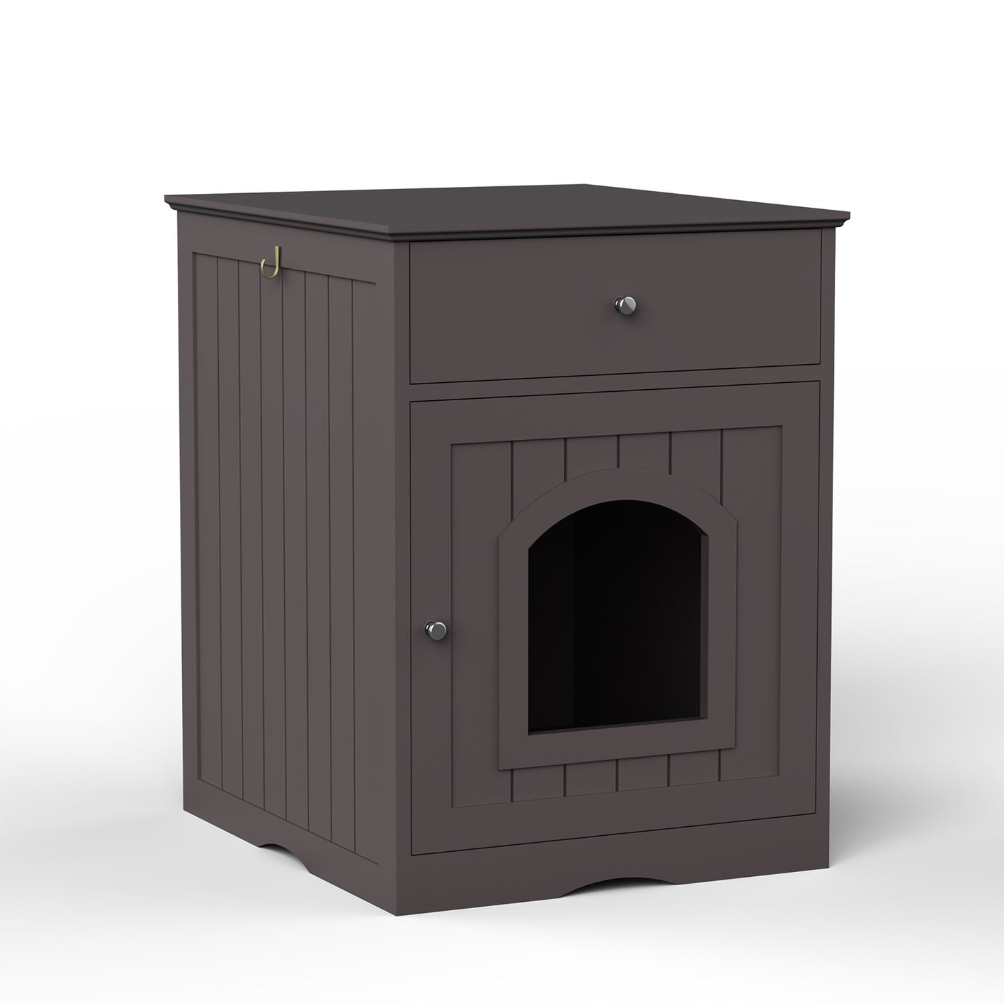 Algherohein Wooden Multi-Function Pet Cat House, Cat Condo Nightstand with Drawer,Vibrant Life