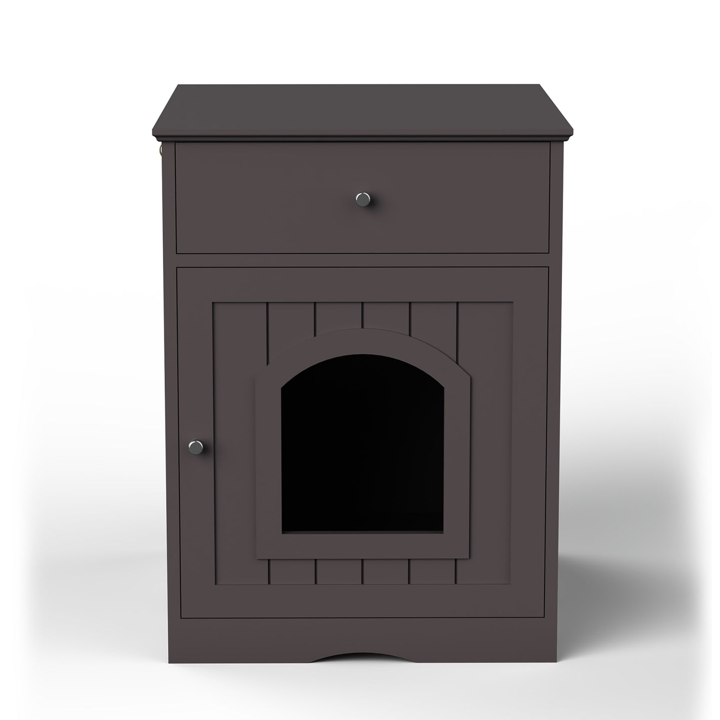 Algherohein Wooden Multi-Function Pet Cat House, Cat Condo Nightstand with Drawer,Vibrant Life