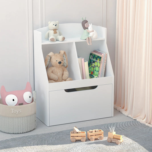 Smart FENDEE Wooden Kids Bookcase,Toy Box for Kids Room