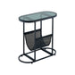 Smart FENDEE Oval Small Side Table with Magazines Organizer Storage Space for Bedroom