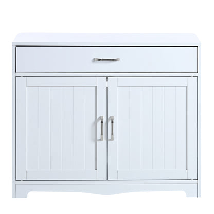 Smart FENDEE Modern Cat Litter Box with Hidden Plug, 2 Doors Wooden Pet House