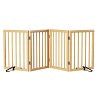 Algherohein Dog Gate for Inside,Bamboo Freestanding Pet Gate for Doorways