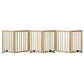 Algherohein Dog Gate for Inside,Bamboo Freestanding Pet Gate for Doorways