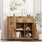 Smuxee Modern Storage Cabinets with 3 Drawer and Shelves,Living Room Kitchen Buffet Cabinet