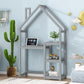 Smuxee Kid Bookshelf Storage with Desk and Roof-Framed,Toy Organizer Storage Cubes for Bedroom