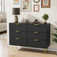 Algherohein 6 Drawers Dressers for Bedroom,Double Chest of Drawers