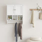 Smuxee Bathroom Storage Cabinet Organizer with Adjustable Shelf and Towel Bar