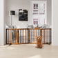 Algherohein Dog Gate for Inside,Bamboo Freestanding Pet Gate for Doorways
