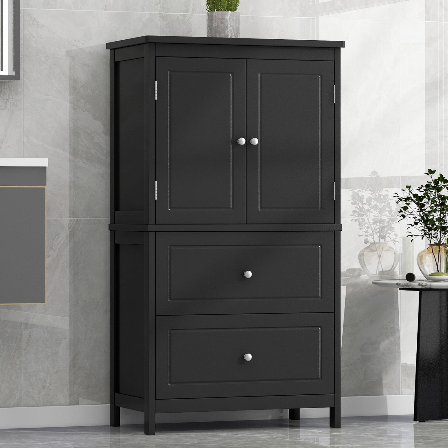 Smuxee Bathroom Storage Cabinets with Doors and Shelves,Bathroom Drawer Organizer