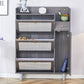 Smart FENDEE Modern Shoes Cabinet with 2 Rattan Flip Drawers for Entryway