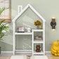 Smuxee Kid Bookshelf Storage with Desk and Roof-Framed,Toy Organizer Storage Cubes for Bedroom