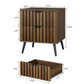 Smuxee Modern Nightstand for Bedroom with Fluted Drawer,Drawer End Tables for Living Room