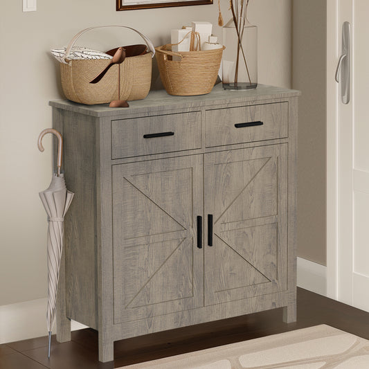 Semiocthome Farmhouse Buffet Cabinet with Storage,2 Drawers and 2 Doors,Sideboard for Kitchen