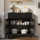 Algherohein Kitchen Sideboards and Buffet Cabinet with Storage,Storage Cabinets with 2 Drawer