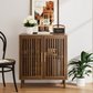 Algherohein Modern Sideboard and Buffets Cabinet,Entryway Cabinet with Grille Striped Door