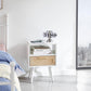 Smuxee Modern Rattan Nightstand with Drawer,End Tables Side Tables for Bedroom