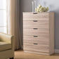 Semiocthome 5 Drawers Dresser Modern Storage Drawer Wood Organizer for Bedroom